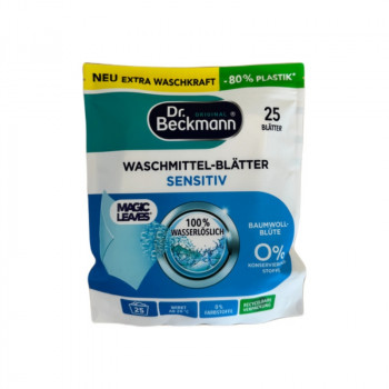 Dr.Beckmann Magic Leaves Sensitive Skin pracie plátky, 25 ks