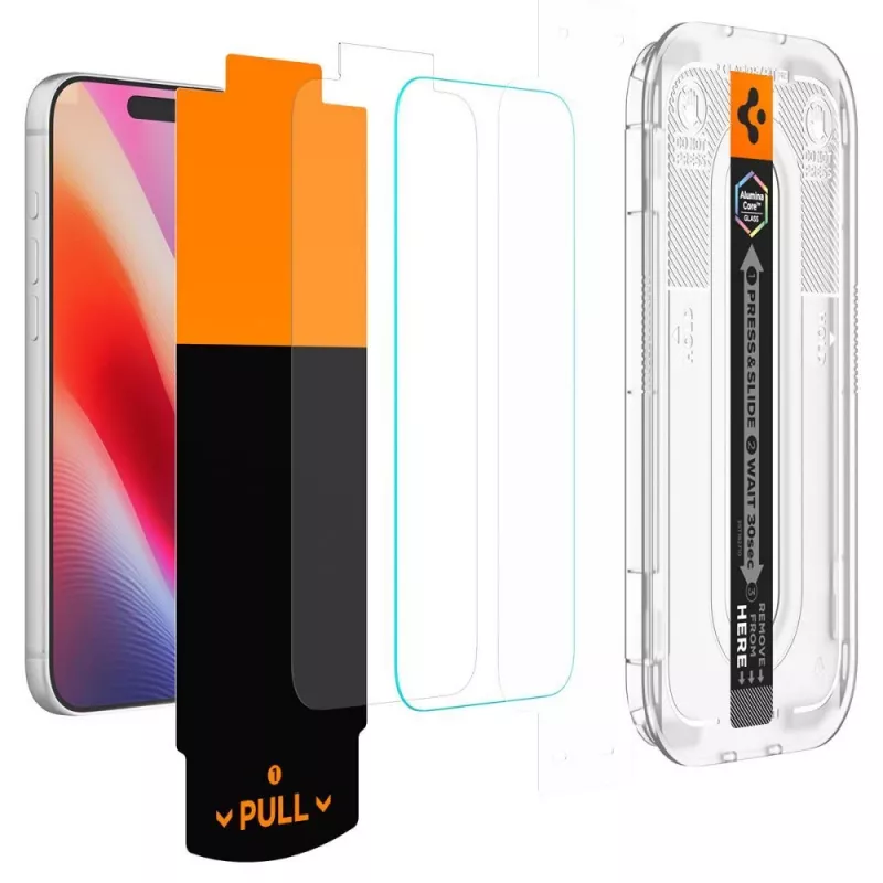 Spigen Glas.TR EZ Fit Pro HD AC 2-balík ochranné sklo displeja iPhone 16 Pro / 17 / 17 Pro / 18 Pro priehľadné