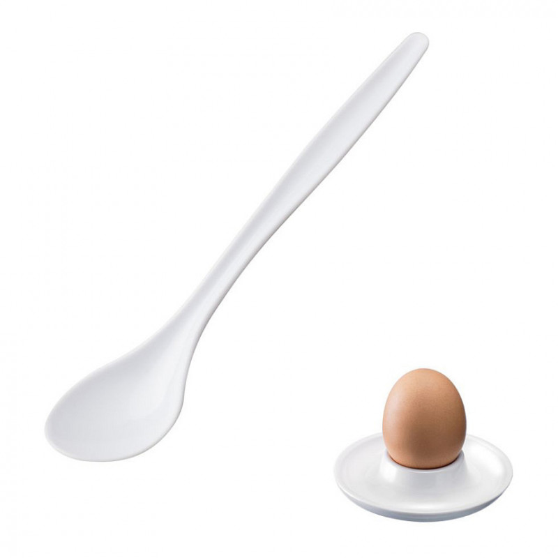 Westmark vajíčková lyžička, balenie 6 ks, 14,5 cm, biely plast