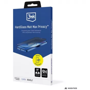 3mk HardGlass Matt Max Privacy tvrdené sklo pre Apple iPhone 18 Pro Max