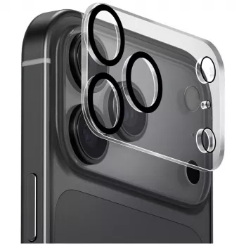UNIQ Optix Clearshield Frameguard ochranné sklo na objektív fotoaparátu pre iPhone 17 Pro Max, krištáľovo číre, s aplikátorom