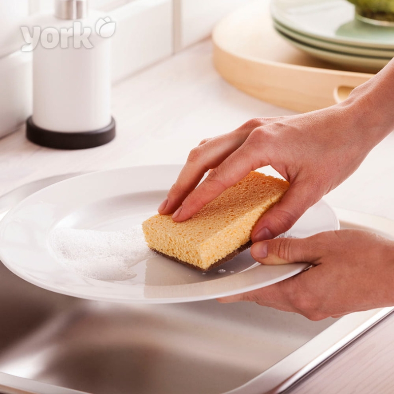 York Eco Natural celulózová špongia na umývanie riadu ECO 2 ks