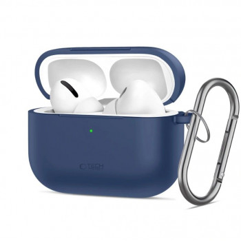 Tech-Protect Silicone Hook silikónové puzdro pre Apple AirPods Pro 3, tmavomodrá