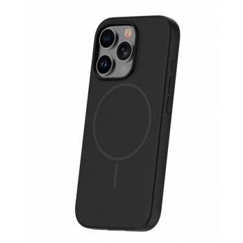 iLike Apple iPhone 16 Pro Max Soft Touch silikónové puzdro s magnetom, čierne