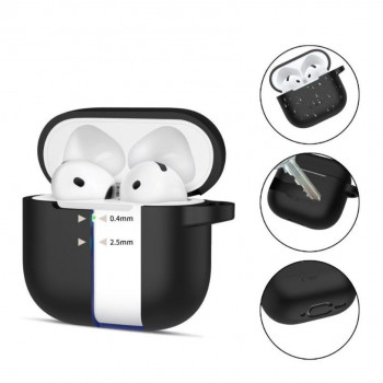 Tech-Protect Silicone Hook puzdro pre Apple AirPods 4, čierne