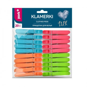 YORK kolíky na bielizeň LUX 20 ks
