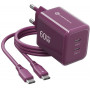 Forcell F-Energy GaN III VT-60 60W PD QC 4.0+ 2x USB-C bordové napájací zdroj + USB-C kábel