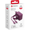 Forcell F-Energy GaN III VT-60 60W PD QC 4.0+ 2x USB-C bordové napájací zdroj + USB-C kábel