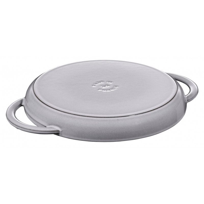STAUB okrúhla grilovacia panvica z liatiny s dvoma rukoväťami 40509-522-0 - grafitová 26 cm