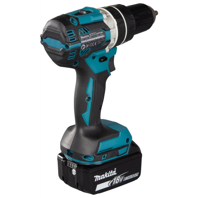 Makita DHP484RFJ akumulátorová vŕtačka, 2000 ot/min, čierna/modrá
