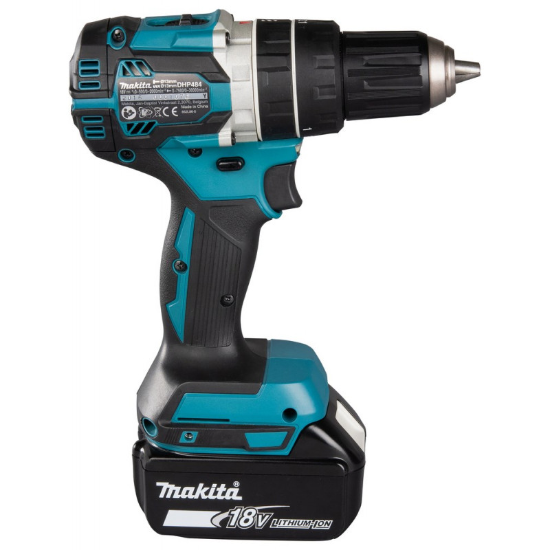 Makita DHP484RFJ akumulátorová vŕtačka, 2000 ot/min, čierna/modrá