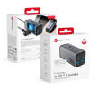 Forcell F-Energy GaN III VT-49 stolná nabíjačka, 2x USB-C + 2x USB-A, PD, QC 4.0, 100 W, sivá