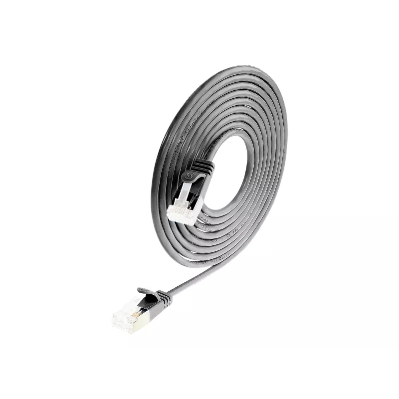Wirewin Slim Cat6a U/FTP patch kábel RJ45, 5 m, čierny