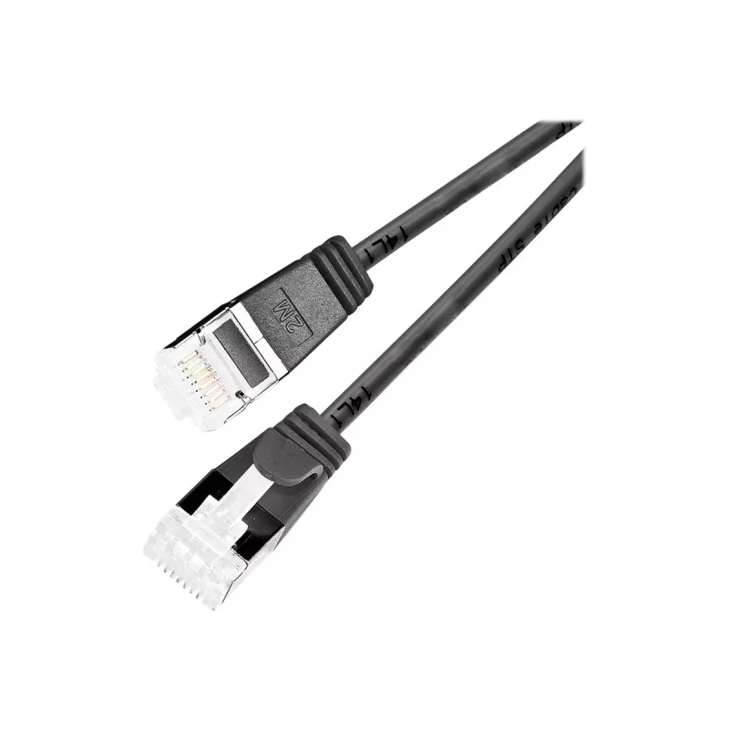 Wirewin Slim Cat6a U/FTP patch kábel RJ45, 5 m, čierny
