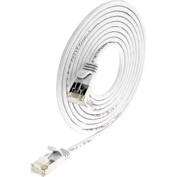 Wirewin Slim Cat6 U/FTP patch kábel RJ45, 7,5 m, biela