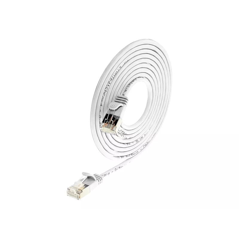 Wirewin Slim Cat6 U/FTP patch kábel RJ45, 7,5 m, biely