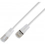 Wirewin SLIM Cat6a U/UTP ľahký patch kábel, 10 Gigabit, 7,5 m, transparentné konektory (SLIM-L-UU-K6A-TL 7.5 WT)
