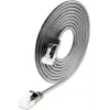 Wirewin SLIM Cat6a 10 Gigabit U/FTP ľahký patch kábel, okrúhly, Ø 3,8 mm, 0,15 m, čierna