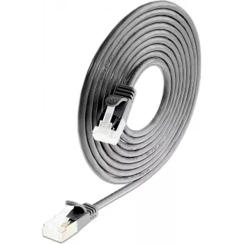 Wirewin SLIM Cat6a 10 Gigabit U/FTP ľahký patch kábel, okrúhly, Ø 3,8 mm, 0,15 m, čierna