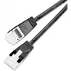 Wirewin SLIM Cat6a 10 Gigabit U/FTP ľahký patch kábel, okrúhly, Ø 3,8 mm, 0,15 m, čierna