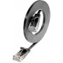 Wirewin Slim Cat6 U/UTP patch kábel RJ45, 0,1 m, čierny