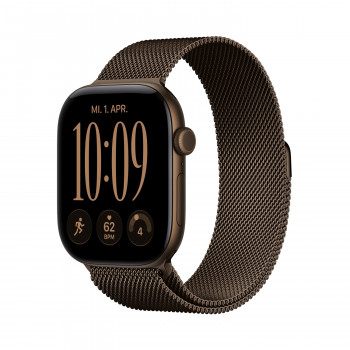Apple Watch Series 12 GPS + Cellular 46mm puzdro z hliníka Dark Bronze s remienkom Dark Bronze Milanese Loop - M/L