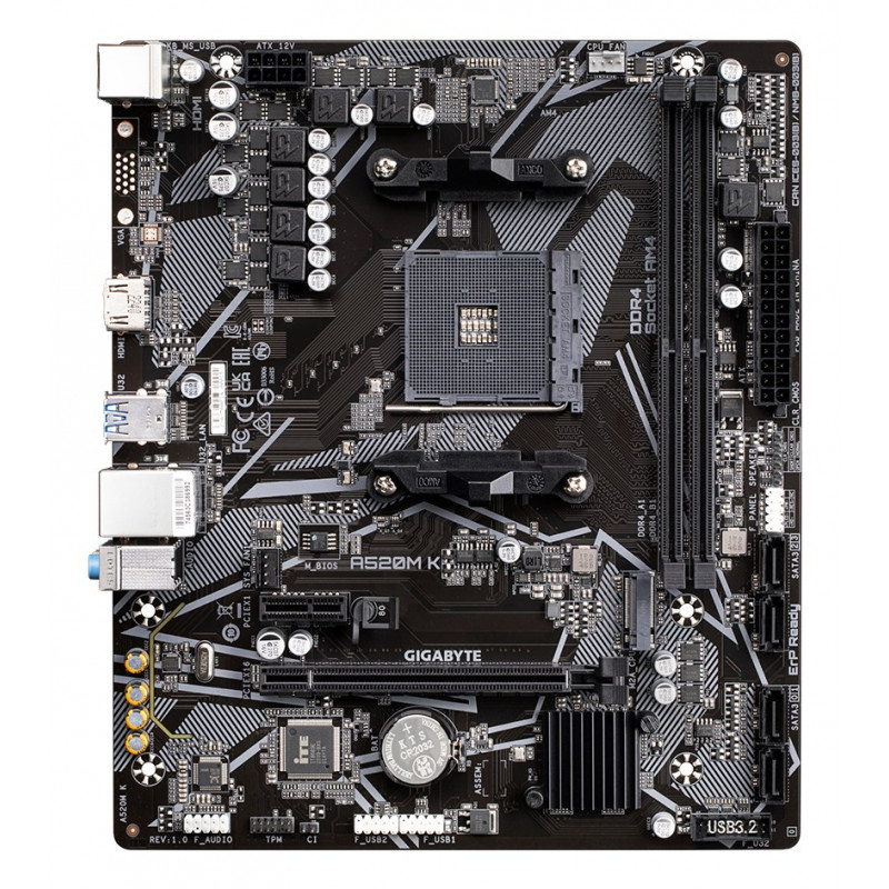 Gigabyte A520M K základná doska, AMD A520, AM4, mATX
