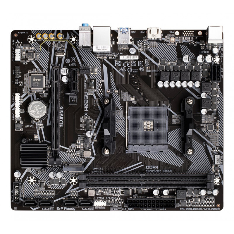 Gigabyte A520M K základná doska, AMD A520, AM4, mATX