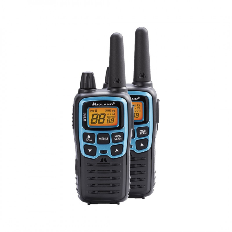 Midland XT60 vysielačka 24 kanálov 446.00625 - 446.0937 MHz čierna, modrá