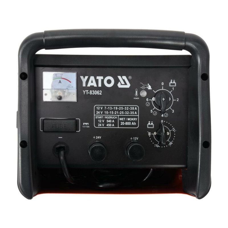 YATO YT-83062 automobilová nabíjačka batérií (usmerňovač), 38 A / 540 A / 800 Ah