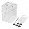 ZWILLING 1026082 obdĺžnikové nádoby na potraviny, 5,4 l, transparentná/biela, 5 ks