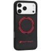 Audi RSQ Carbon Fiber Sport Red Circle MagSafe puzdro pre iPhone 18 Pro Max / 17 Pro Max, čierna