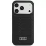 Audi GT koženkový MagSafe kryt pre iPhone 18 Pro / 17 Pro, čierny