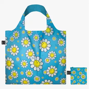 LOQI Smiley taška – Flowers Blue