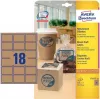 Avery Zweckform L7110-25 etikety, permanentne lepiace, prírodne hnedá, 62 x 42 mm, 450 ks (25 listov x 18)