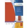 HERMA Special permanentne lepiace etikety na spisy, matný nepriehľadný papier, červená, 38 x 297 mm, 100 ks (20 listov x 5)