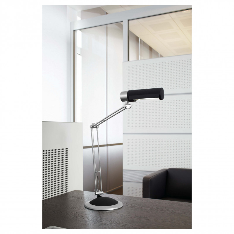 MAUL MAULoffice LED stolná lampa, 9,5 W, strieborná