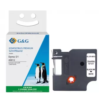 G&G Ninestar hodvábna písacia páska kompatibilná s Dymo D1 / 46012