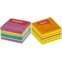 Kores samolepiace lístky kocka, 75 x 75 mm, neónové farby, 5 farieb, 450 listov