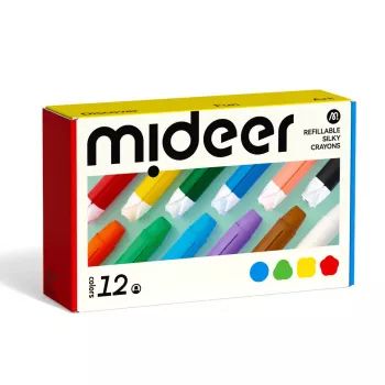 Mideer Silky Crayons náhradné náplne, mäkké a umývateľné, 12 ks