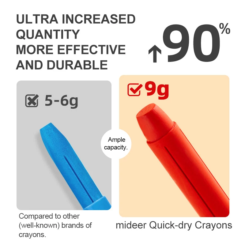 Mideer Silky Crayons náhradné náplne, mäkké a umývateľné, 12 ks