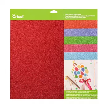 Cricut trblietavý kartón sampler 30 x 30 cm, 10 listov, Brights (P)