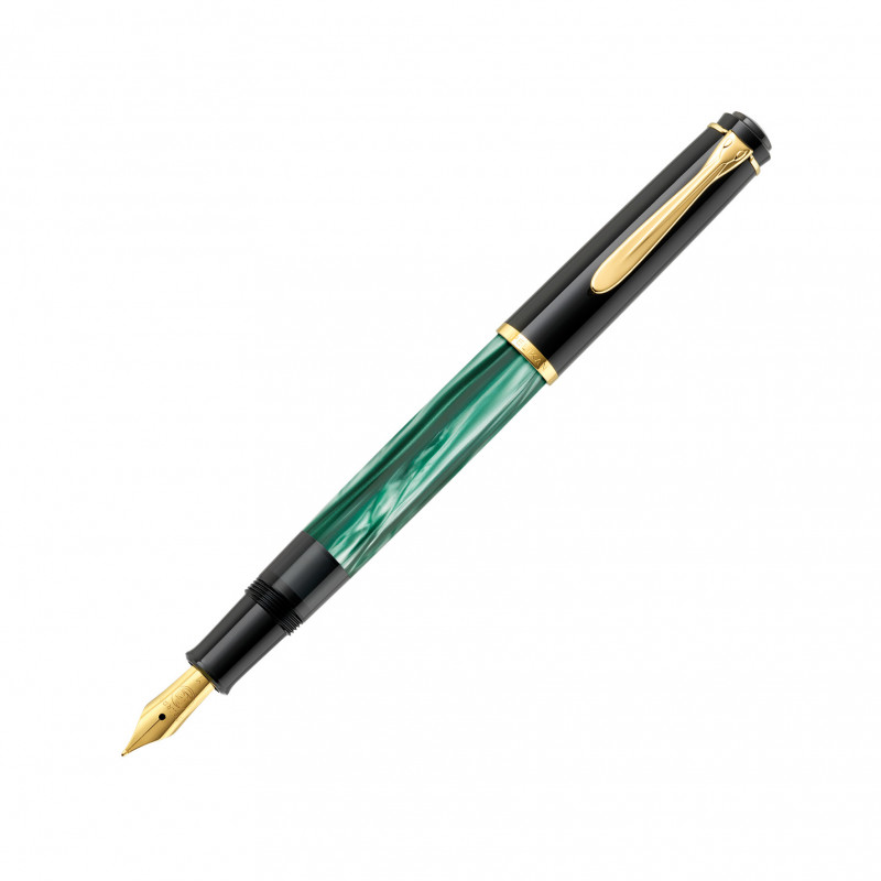Pelikan Classic M200 plniace pero s piestovým plnením, zelené mramorované