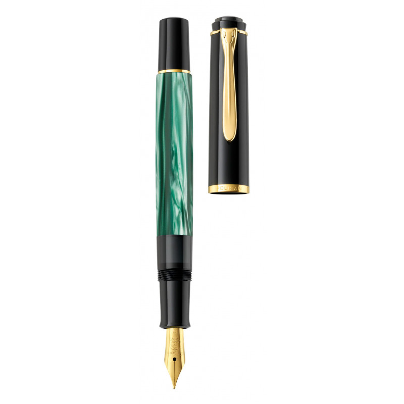 Pelikan Classic M200 plniace pero s piestovým plnením, zelené mramorované