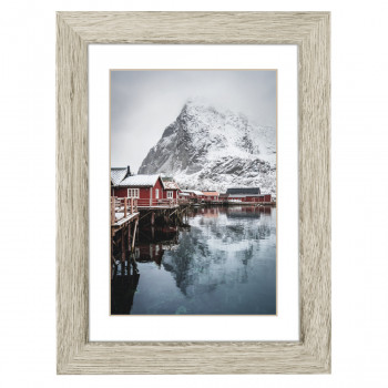 Hama Oslo samostatný rám na obrázok 20 x 28 cm, sivý borovica, na stôl/na stenu