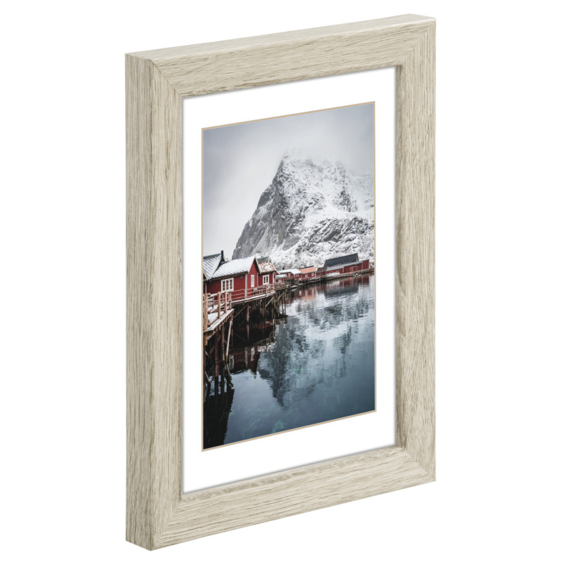 Hama Oslo samostatný rám na obrázok 20 x 28 cm, sivý borovica, na stôl/na stenu