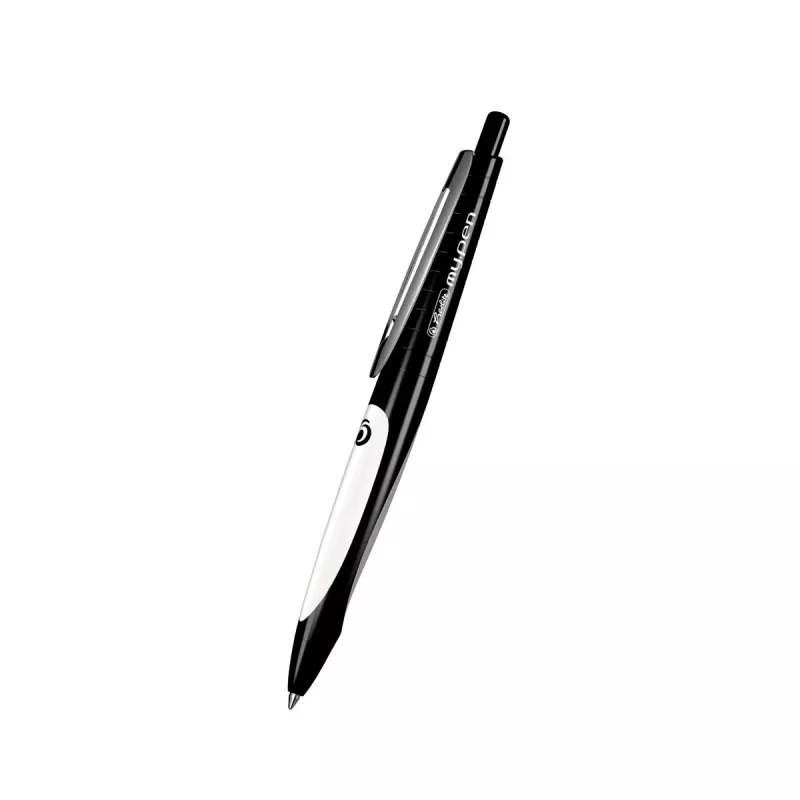 Herlitz my.pen guľôčkové pero s mechanickým posunom, čierna/biela, 0,6 mm, modrá náplň