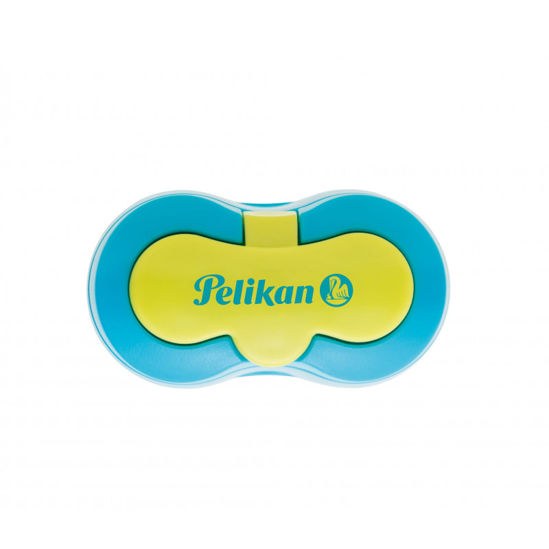Pelikan Flower dvojité strúhadlo na ceruzky so zásobníkom, modré (700702)