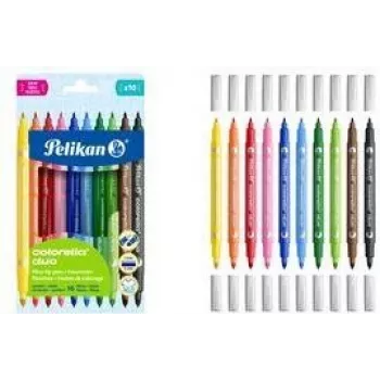 Pelikan Colorella Duo C407 fixky farebne sortované, 10 kusov