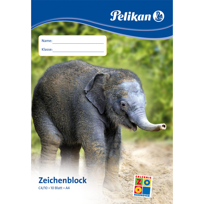 Pelikan C4/10 kresliaci blok A4, 100 g/m², 10 listov, bez chlóru, biela